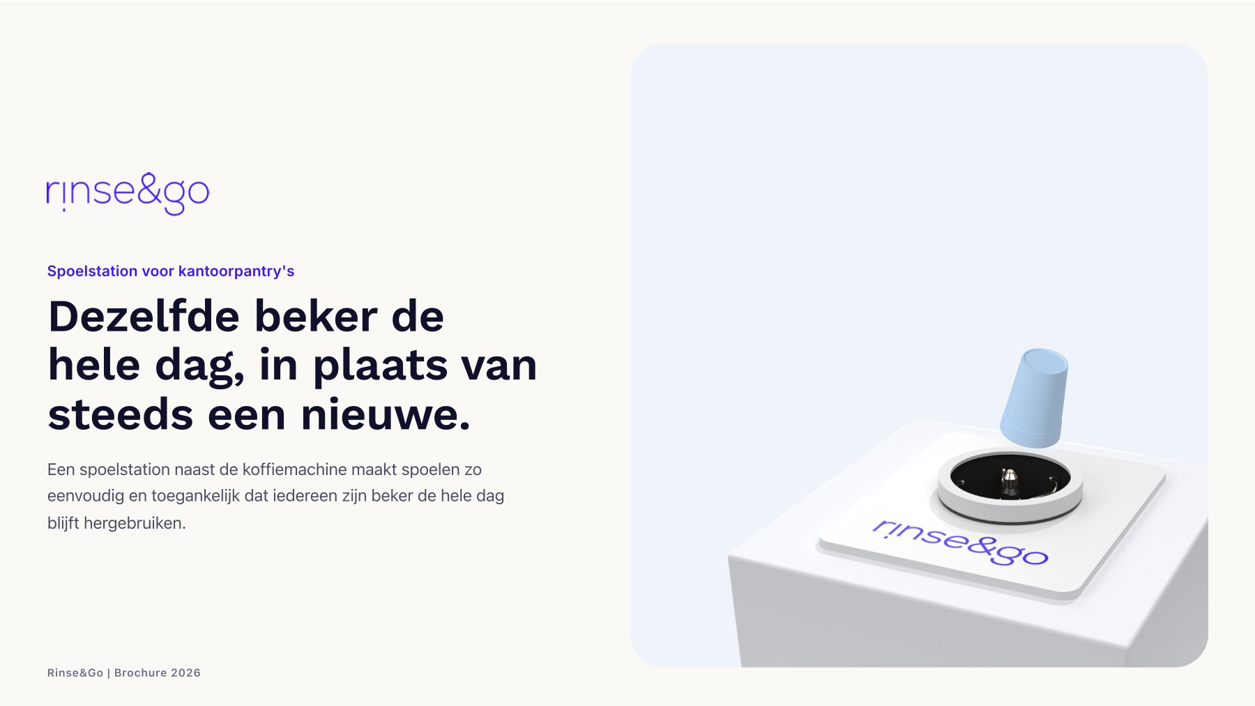 De omslag van de brochure van Rinse&Go